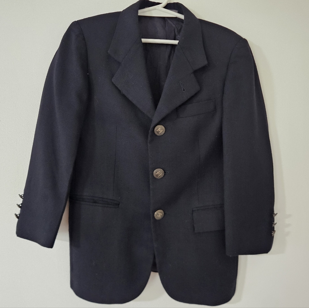 His First Hickey Freeman Blazer 4 Boys Preppy Wool Old Money Woven Classic